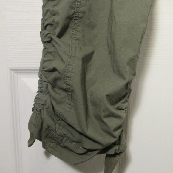 INC Studded Cargo Capris Ruched Leg Pants International Concepts Green Sz 0 - Picture 4 of 12